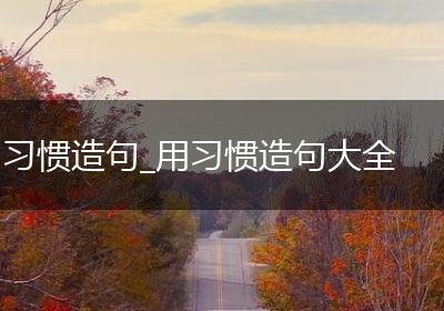 习惯造句_用习惯造句大全