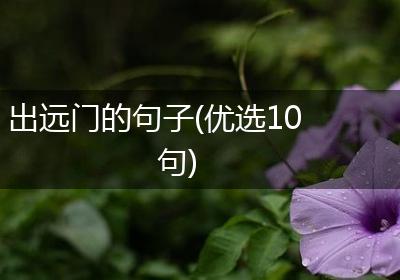 出远门的句子(优选10句)