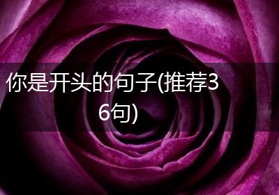 你是开头的句子(推荐36句)