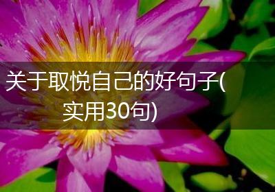 关于取悦自己的好句子(实用30句)