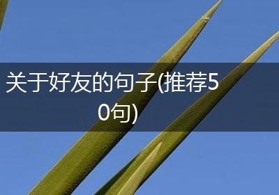 关于好友的句子(推荐50句)