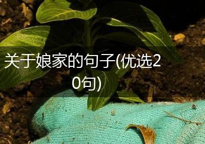 关于娘家的句子(优选20句)