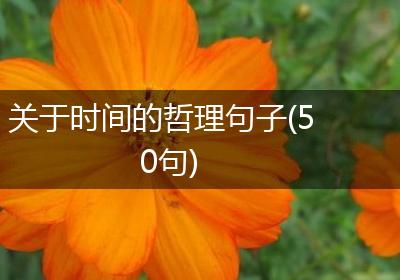 关于时间的哲理句子(50句)