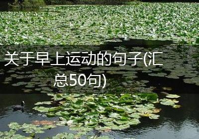 关于早上运动的句子(汇总50句)