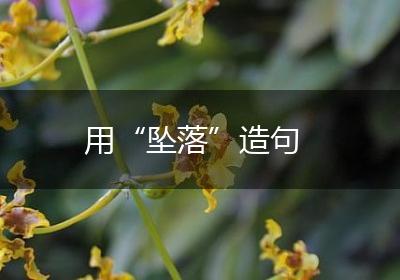 用“坠落”造句