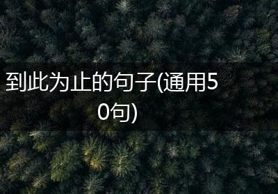 到此为止的句子(通用50句)