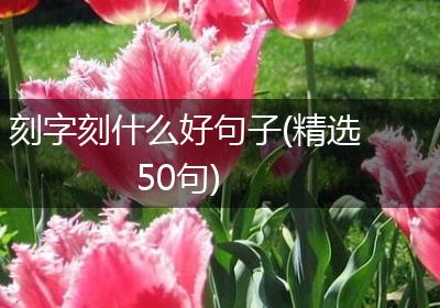刻字刻什么好句子(精选50句)