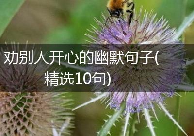 劝别人开心的幽默句子(精选10句)