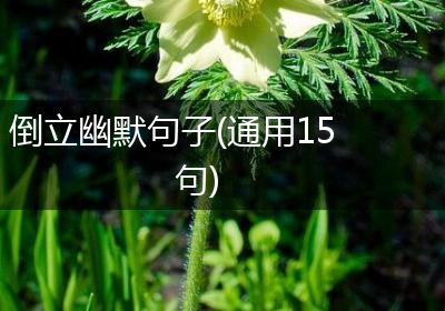 倒立幽默句子(通用15句)