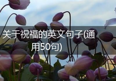 关于祝福的英文句子(通用50句)