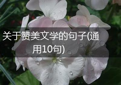 关于赞美文学的句子(通用10句)