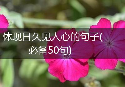 体现日久见人心的句子(必备50句)