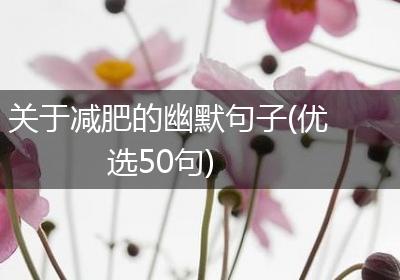 关于减肥的幽默句子(优选50句)