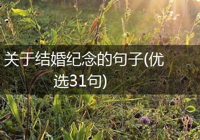 关于结婚纪念的句子(优选31句)