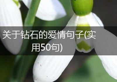关于钻石的爱情句子(实用50句)