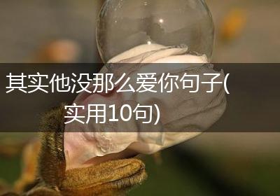 其实他没那么爱你句子(实用10句)