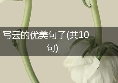 写云的优美句子(共10句)