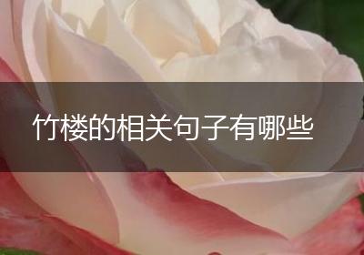 竹楼的相关句子有哪些