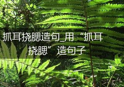 抓耳挠腮造句_用“抓耳挠腮”造句子
