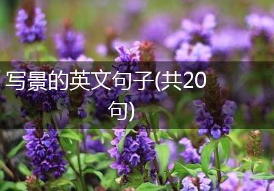 写景的英文句子(共20句)