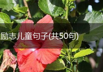 励志儿童句子(共50句)