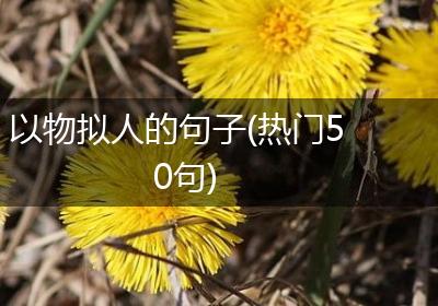 以物拟人的句子(热门50句)