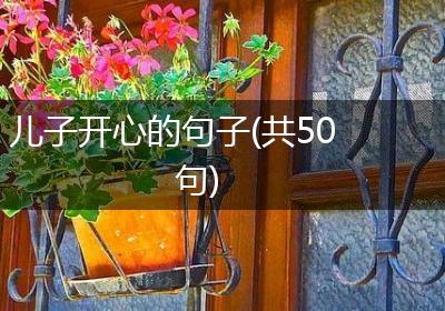 儿子开心的句子(共50句)