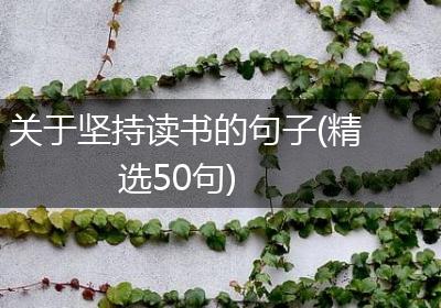 关于坚持读书的句子(精选50句)