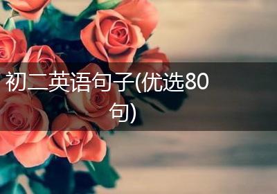 初二英语句子(优选80句)