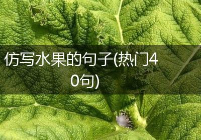 仿写水果的句子(热门40句)