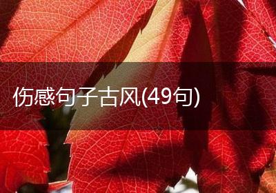 伤感句子古风(49句)