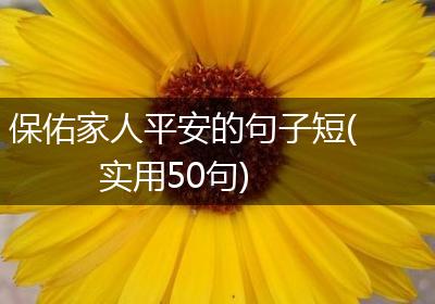 保佑家人平安的句子短(实用50句)