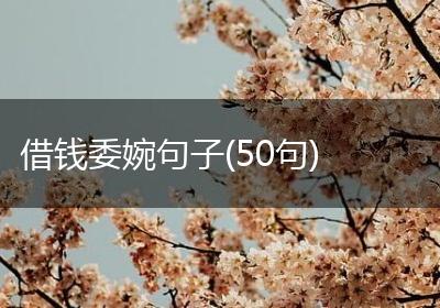 借钱委婉句子(50句)