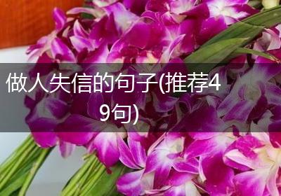 做人失信的句子(推荐49句)