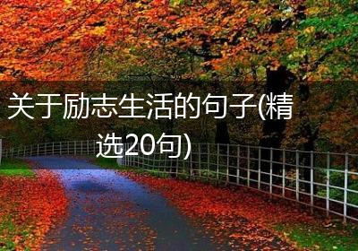 关于励志生活的句子(精选20句)