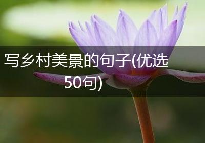 写乡村美景的句子(优选50句)