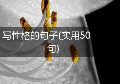 写性格的句子(实用50句)