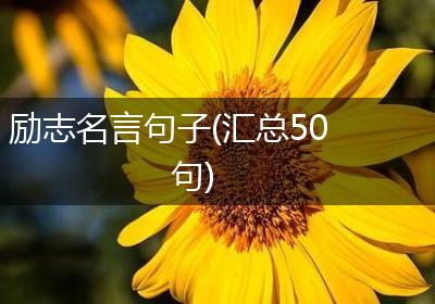 励志名言句子(汇总50句)