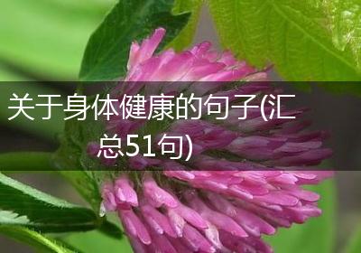 关于身体健康的句子(汇总51句)
