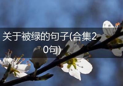关于被绿的句子(合集20句)