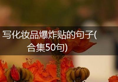 写化妆品爆炸贴的句子(合集50句)