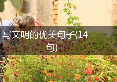 写文明的优美句子(14句)