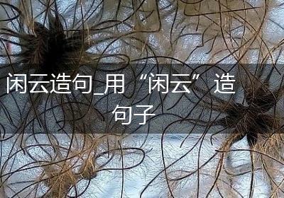 闲云造句_用“闲云”造句子