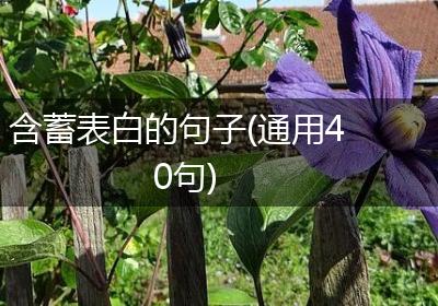 含蓄表白的句子(通用40句)