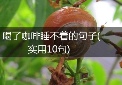 喝了咖啡睡不着的句子(实用10句)