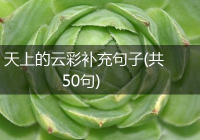 天上的云彩补充句子(共50句)