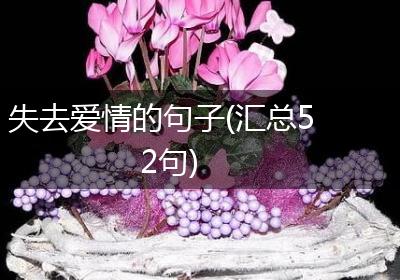 失去爱情的句子(汇总52句)