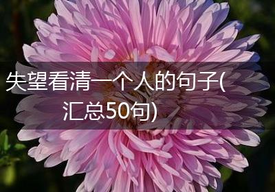 失望看清一个人的句子(汇总50句)