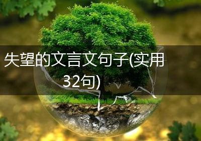 失望的文言文句子(实用32句)