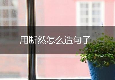 用断然怎么造句子